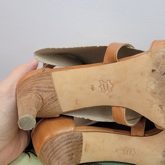 Via Spiga Hilda Cognac alwather Sandals Size 7 - Picture 6 of 8